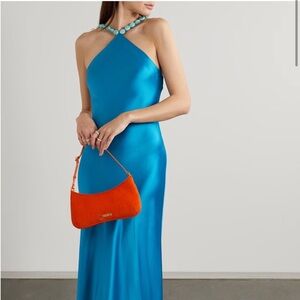 Staud Cadence embellished satin maxi dress
